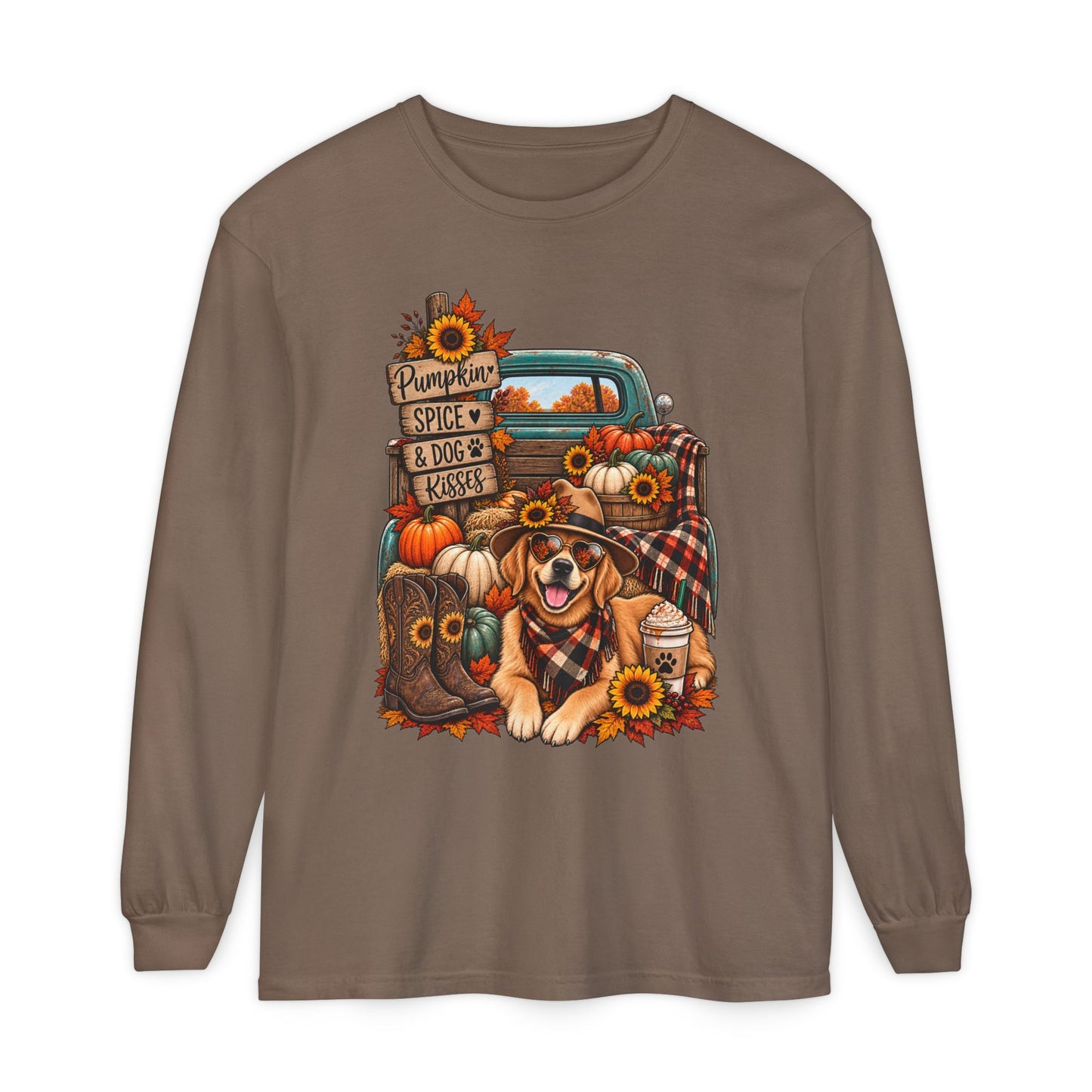 Fall Paws & Pumpkin Spice Long Sleeve T-Shirt