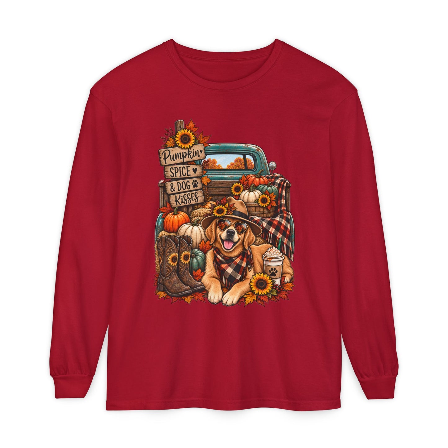 Fall Paws & Pumpkin Spice Long Sleeve T-Shirt
