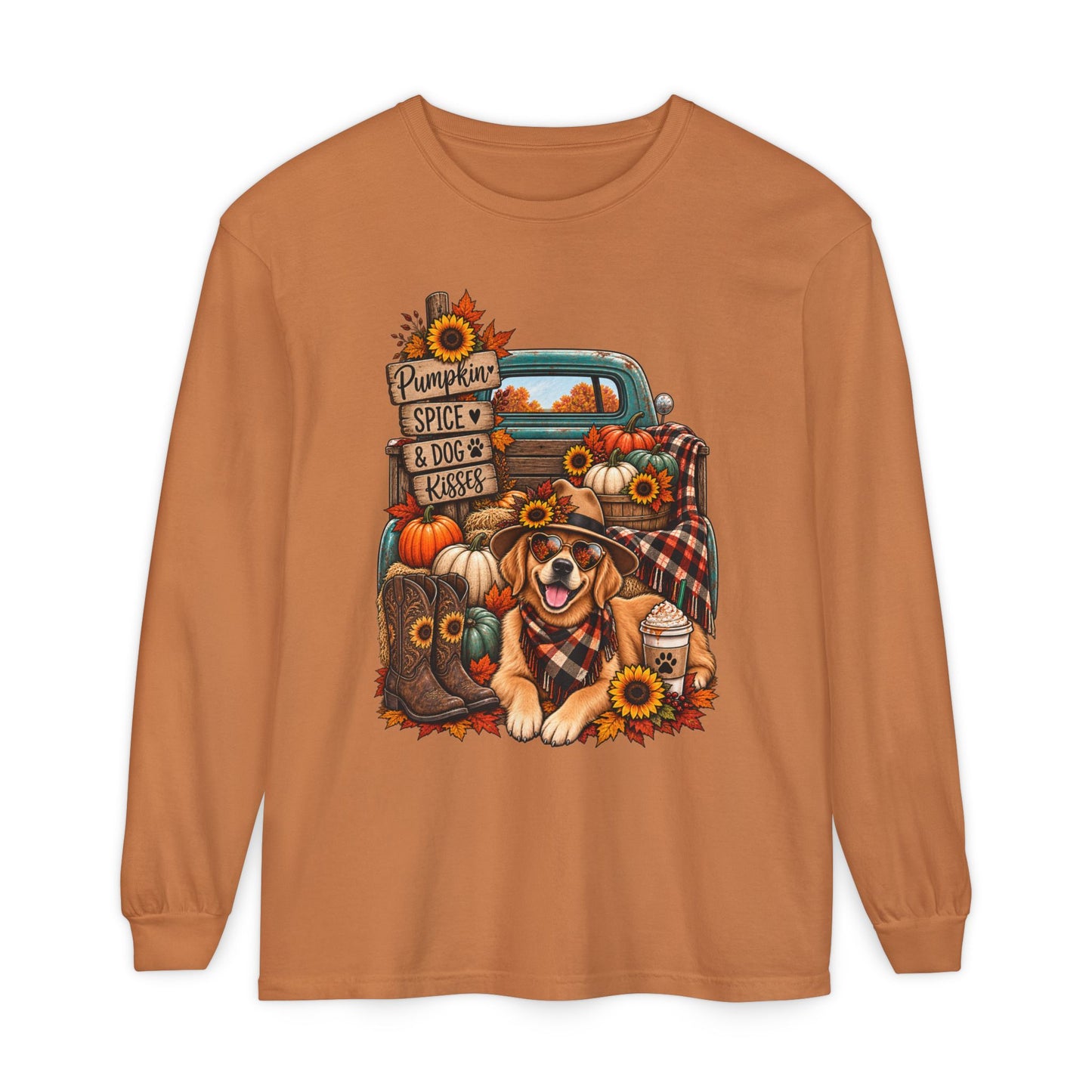 Fall Paws & Pumpkin Spice Long Sleeve T-Shirt